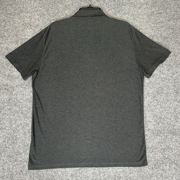 Vuori Strato Tech Polo Shirt Mens Large Grey Performance Short Sleeve Athleisure - Picture 4 of 6